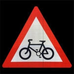 Reflective Aluminum Sign - Diamond Grade Reflective Aluminum Cycle Route Ahead Sign